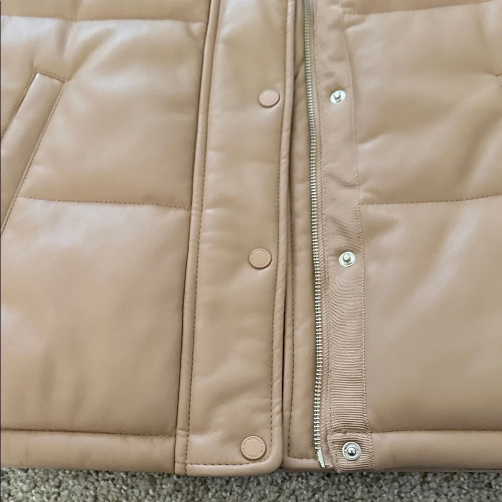 Abercrombie & Fitch Taupe Vest vegan leather - Picture 6 of 6